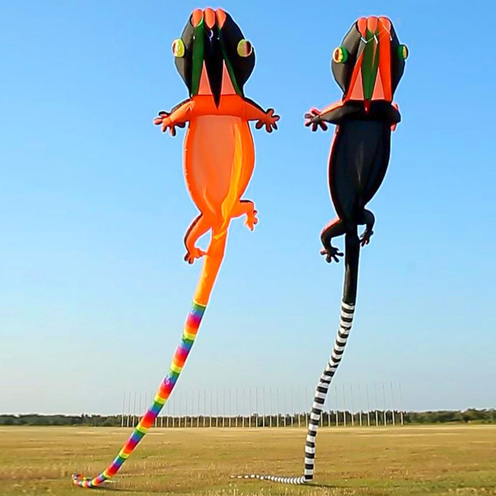 12m Giant Gecko Kite Single Line Soft Inflatable Kite 30D Ripstop Nylon with Bag