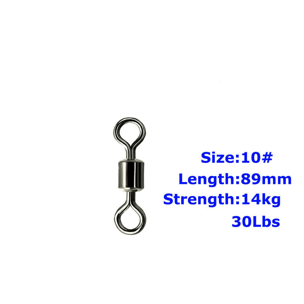 Fishing Barrel Bearing Rolling Swivel Solid Ring Connector