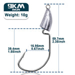 Load image into Gallery viewer, Bullet Jig Heads Fishing Hooks Saltwater Wide Gap Worm Hooks Keitech Swimbaits Weighted Hooks Soft Lures Carp Fishing Tackle
