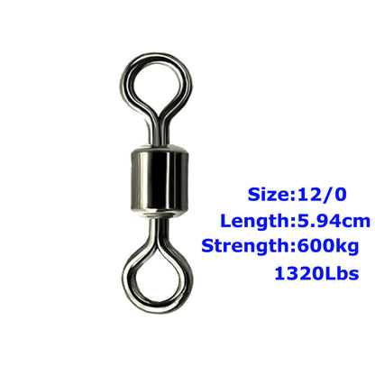 Fishing Barrel Bearing Rolling Swivel Solid Ring Connector