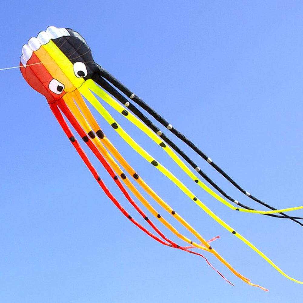 9KM 13color Big Octopus Kite 8m Large Single Line Soft Inflatable Kite