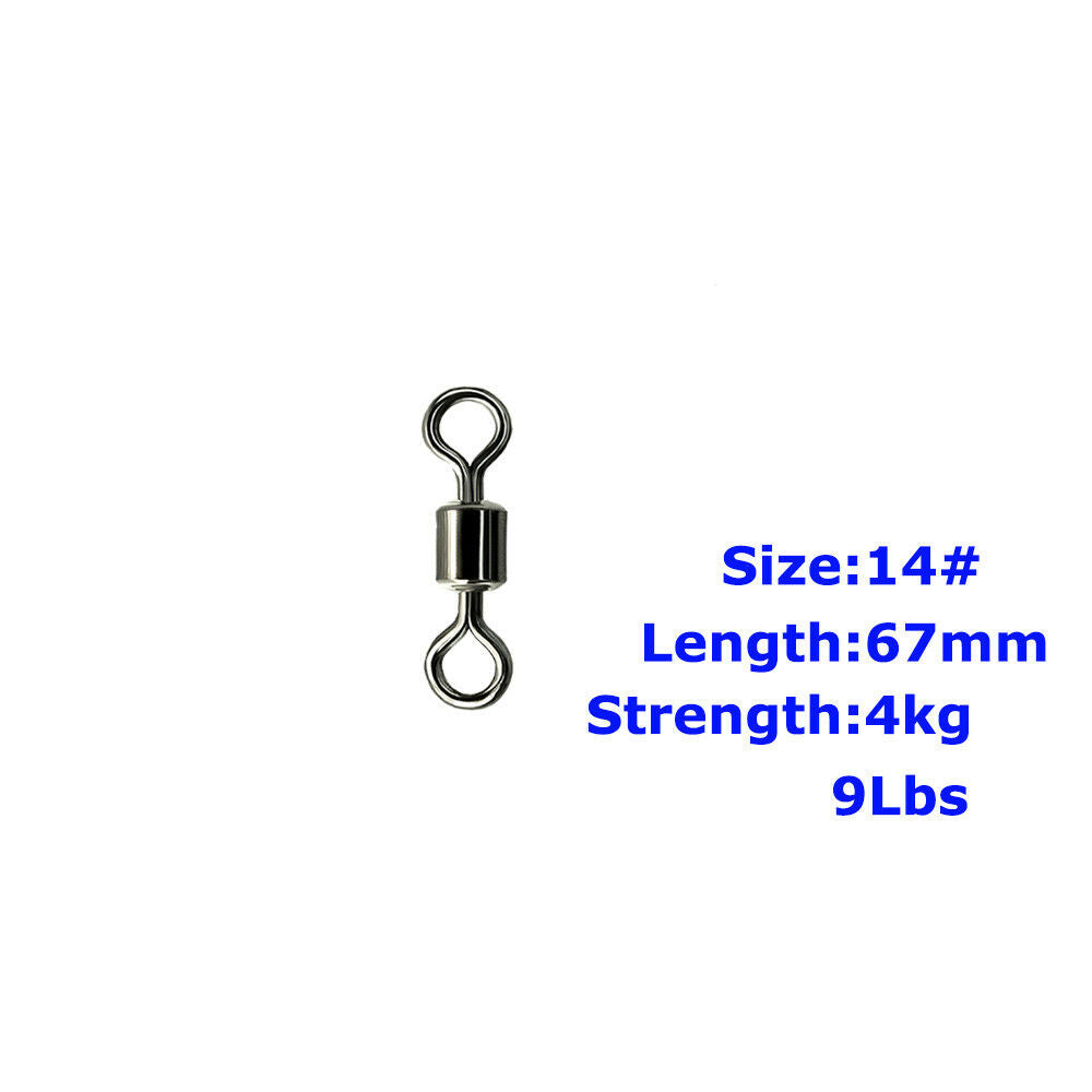 Fishing Barrel Bearing Rolling Swivel Solid Ring Connector