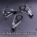 Load image into Gallery viewer, Silver 5Pcs Fishing Rod Tip Guides 1.6mm-3.2mm
