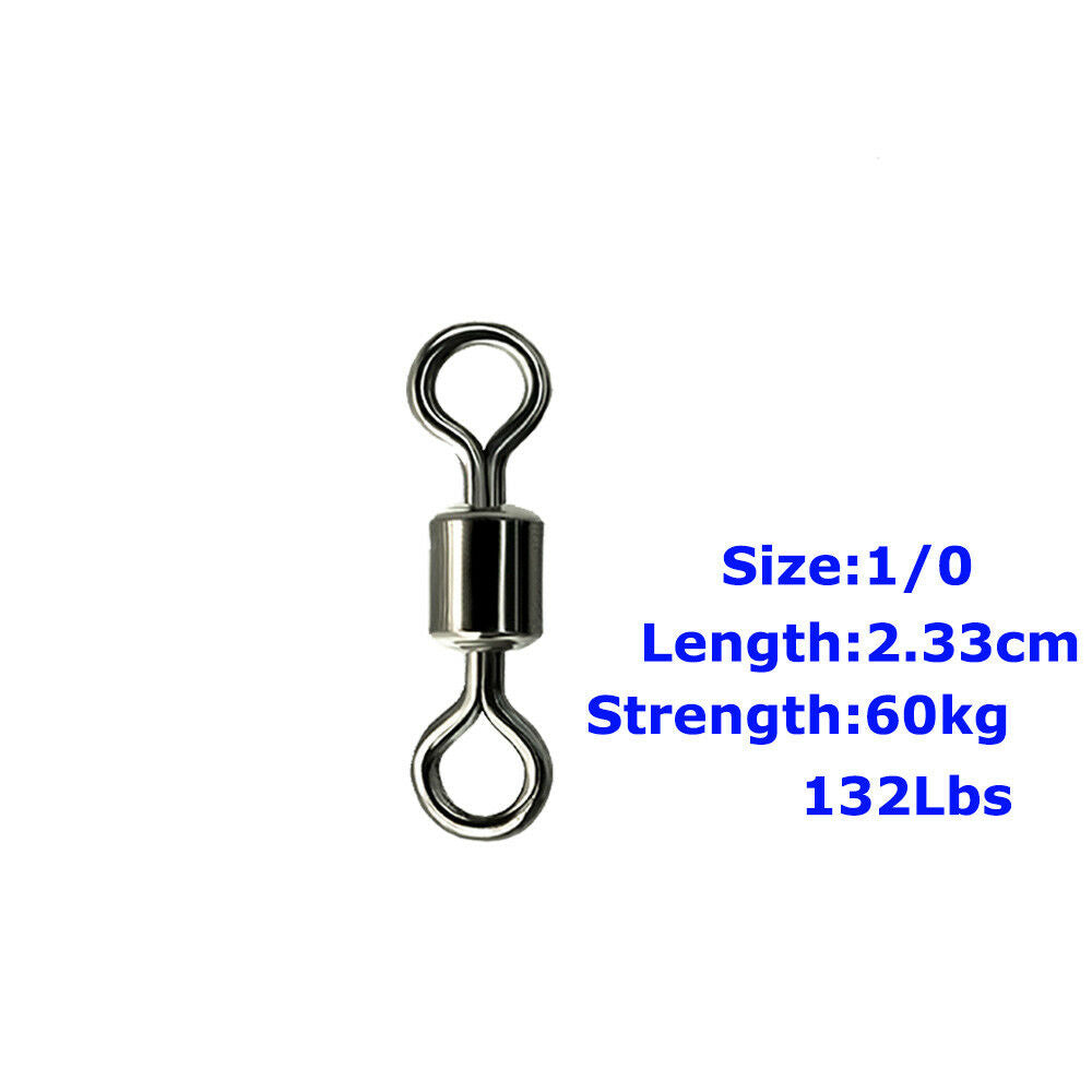 Fishing Barrel Bearing Rolling Swivel Solid Ring Connector