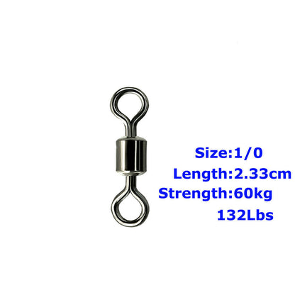 Fishing Barrel Bearing Rolling Swivel Solid Ring Connector