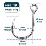 Lade das Bild in den Galerie-Viewer, 9KM Fishing Hooks 25Pcs Jig Hook Inline Carp Fishing Jigging Hook High Carbon Steel Saltwater Freshwater Fishing Accessories
