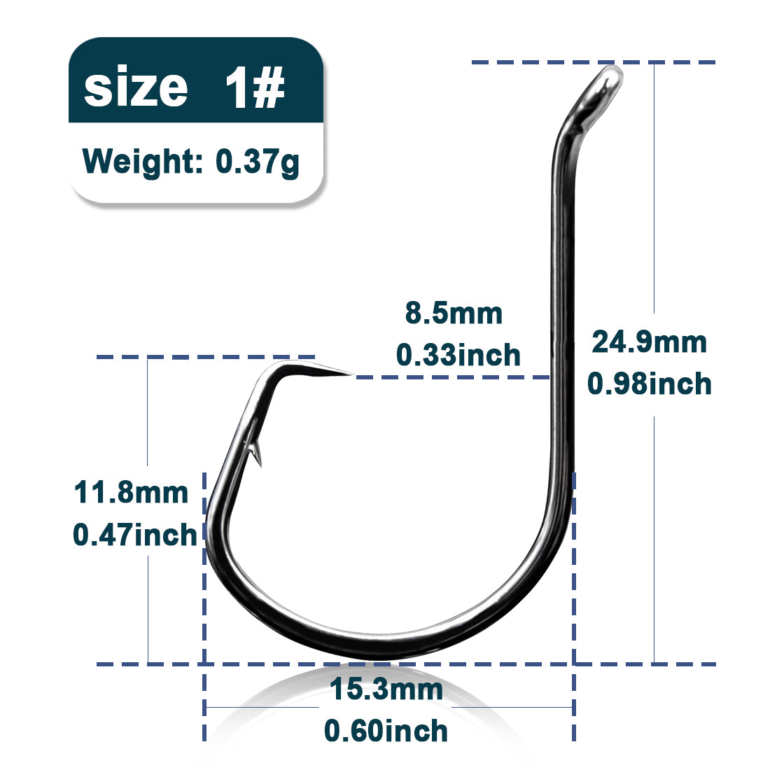 9KM Circle Fishing Hooks 25~50Pcs Offset Carp Fishing Live Bait Barbed Hooks Catfish Bass Octopus Fishing Hooks Tackle Saltwater