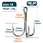 Lade das Bild in den Galerie-Viewer, Fishing Treble Hooks 25~50Pcs Brabed Sharp Triple Sea Fishing Hooks Hard Lures for Freshwater Saltwater Fishing Accessories
