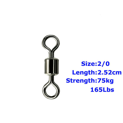 Fishing Barrel Bearing Rolling Swivel Solid Ring Connector