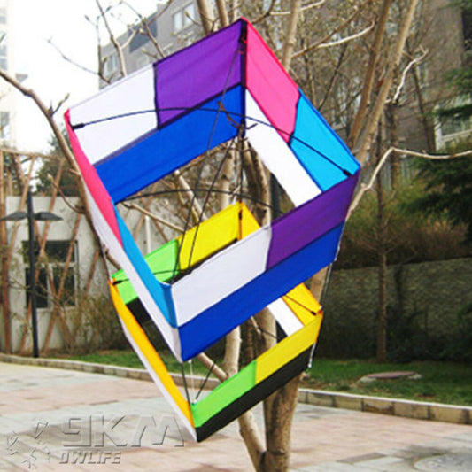 34 3D Box Single Line Kite For Beginners Kids