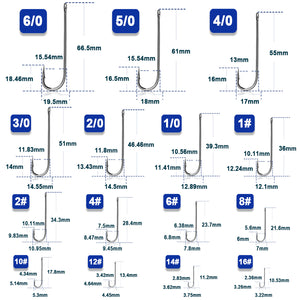 Fishing Hooks Long Shank Hooks Barbed Sea Aberdeen Hooks