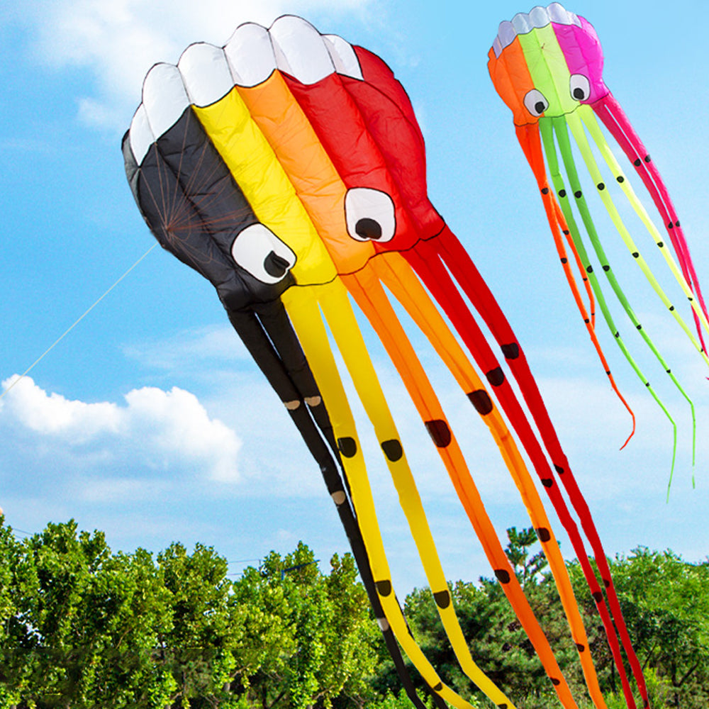 9KM 13color Big Octopus Kite 8m Large Single Line Soft Inflatable Kite ...