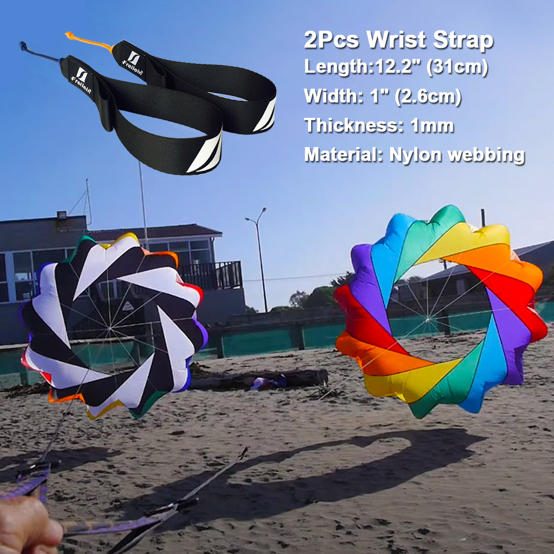 9KM 2m Spinning Windsock Ring Kite Line Laundry 30D Ripstop Nylon with Bag