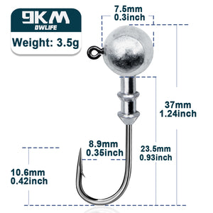 Fishing Hooks 10~20Pcs Fishing Jig Head Hook Soft Baits Worm Lure Hook – 9km -dwlife