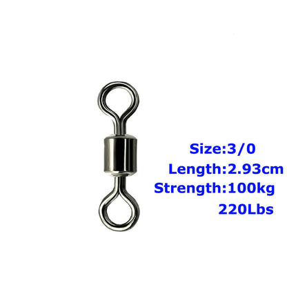 Fishing Barrel Bearing Rolling Swivel Solid Ring Connector