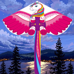 Lade das Bild in den Galerie-Viewer, 3D Unicorn Horse Kite Nylon Single Line Kite
