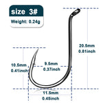 Lade das Bild in den Galerie-Viewer, 9KM Octopus Fishing Hook Sea Carp Fishing Lures Barbed Hooks Black 50~100Pcs Fishing Jig Worm Hooks Tackle Saltwater Freshwater
