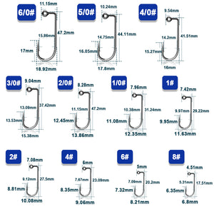 Fishing Jig Hook 50~200Pcs Degree Jig Hook High Carbon Steel Long Shank