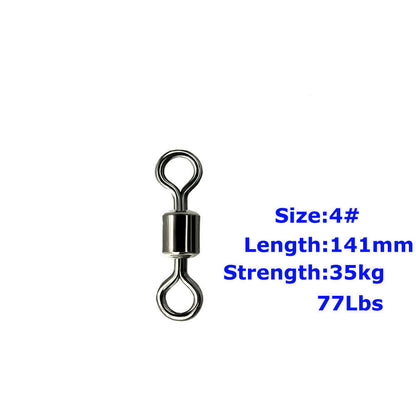 Fishing Barrel Bearing Rolling Swivel Solid Ring Connector