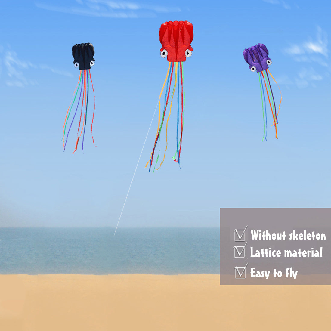 4m Software Octopus Kite Single Line Beach Kites