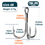 Load image into Gallery viewer, Fishing Treble Hooks 25~50Pcs Brabed Sharp Triple Sea Fishing Hooks Hard Lures for Freshwater Saltwater Fishing Accessories
