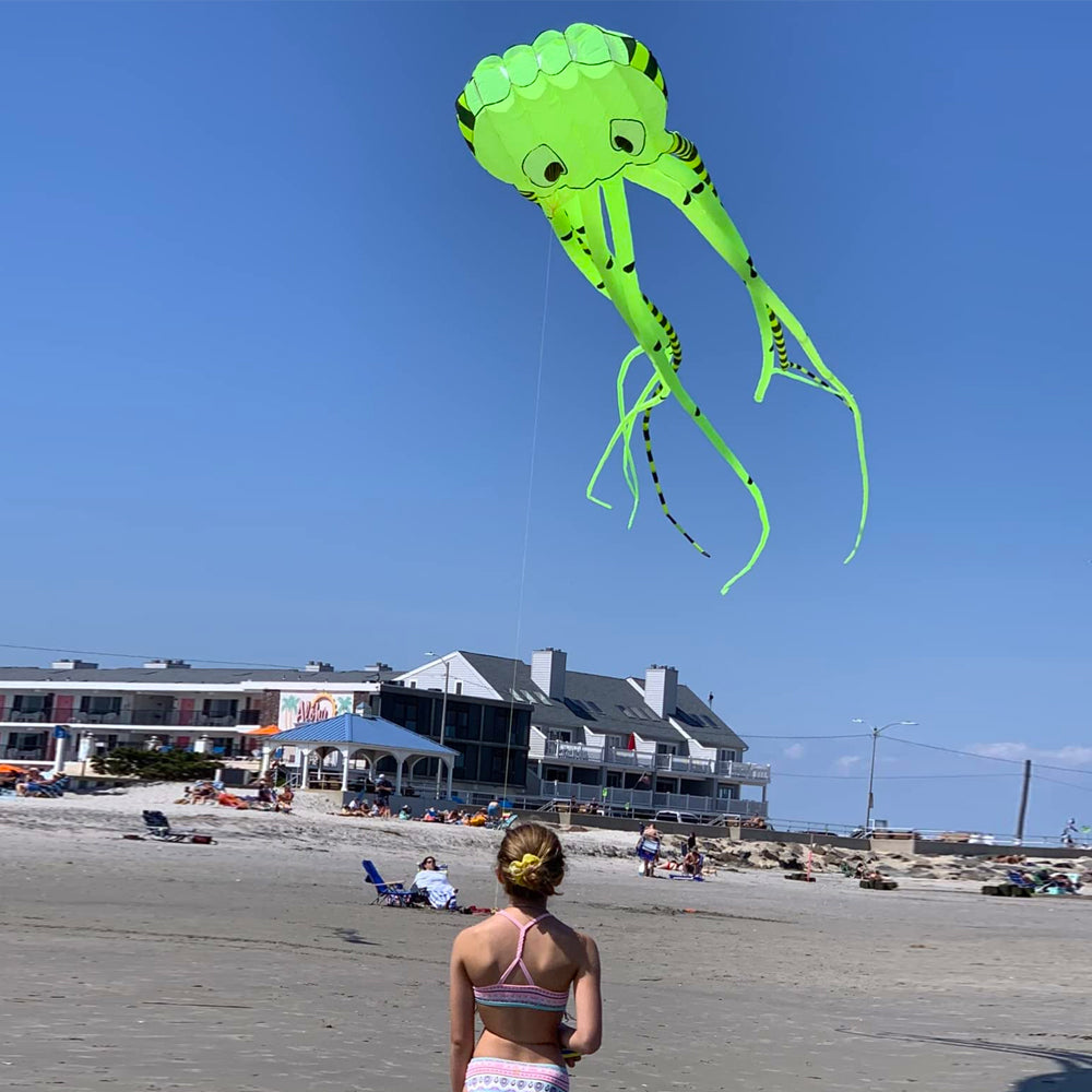 9KM 13color Big Octopus Kite 8m Large Single Line Soft Inflatable Kite