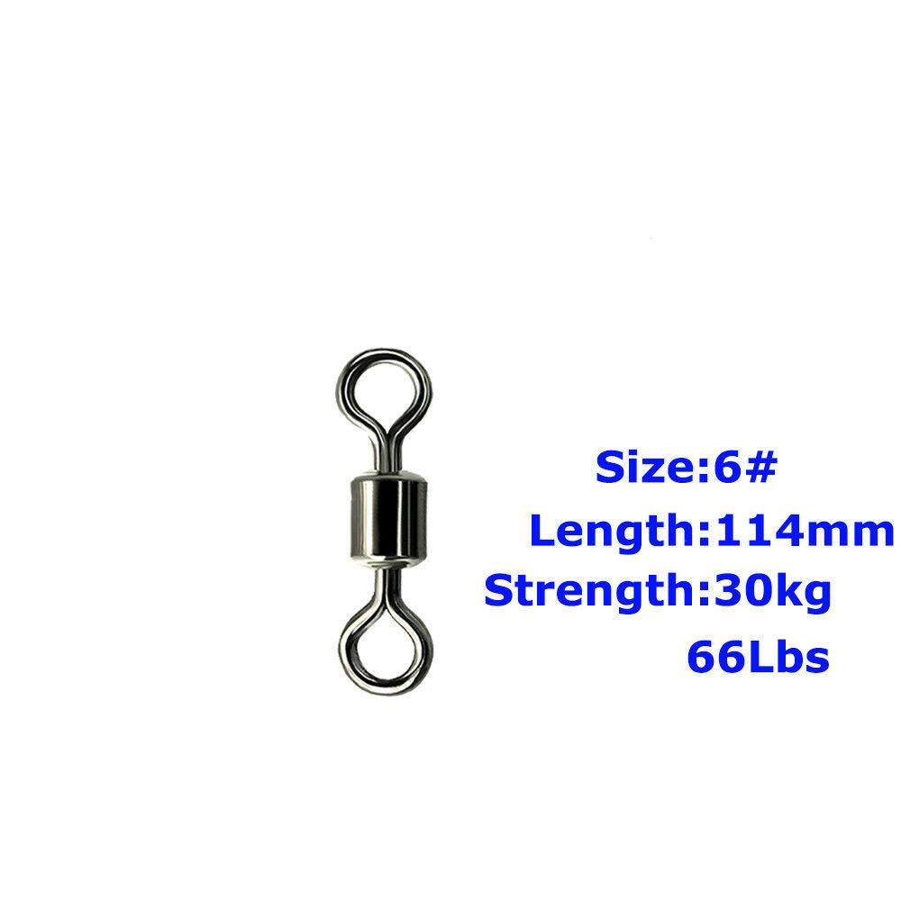 Fishing Barrel Bearing Rolling Swivel Solid Ring Connector