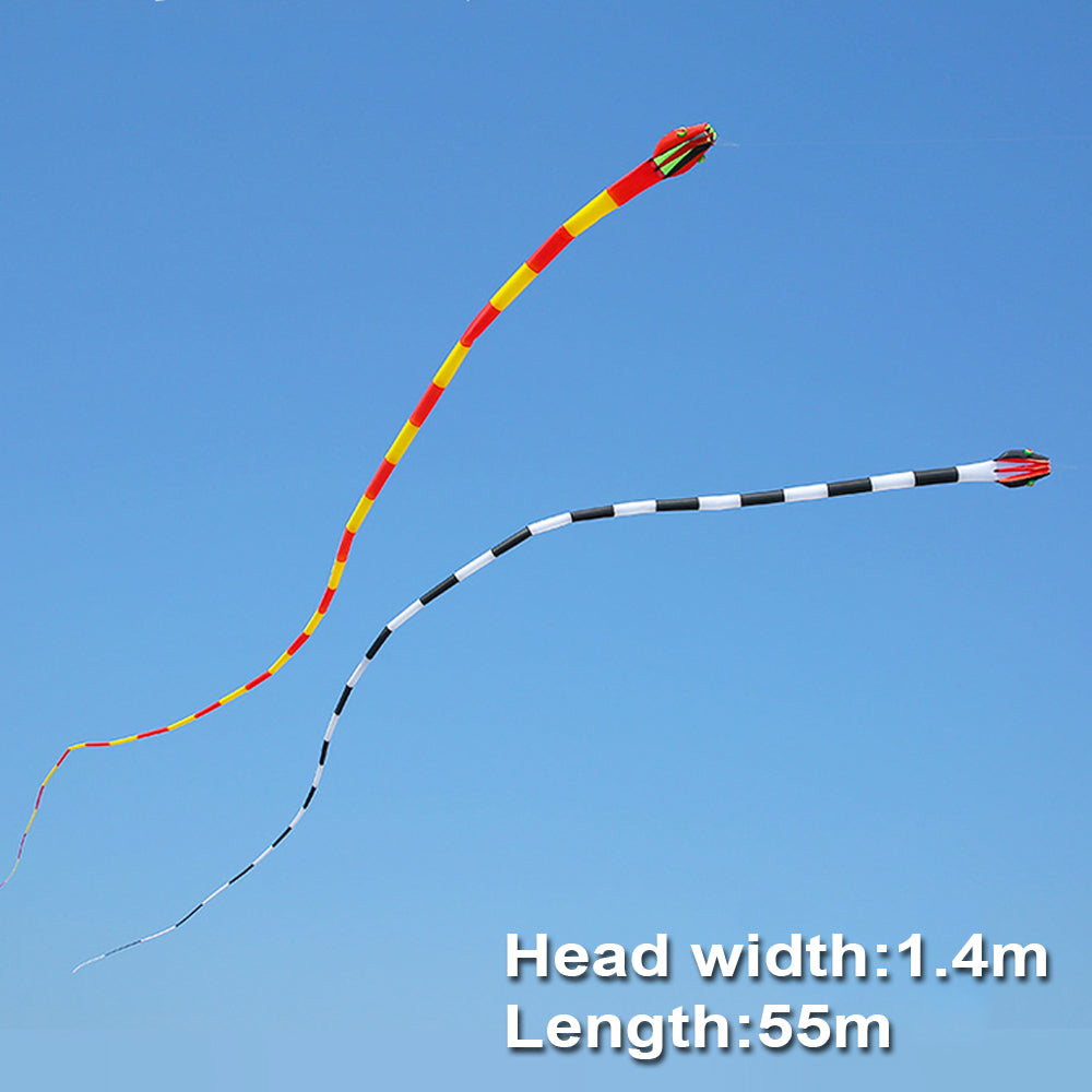 55m Snake Kite Big Single Line Soft Inflatable Kite with Bag