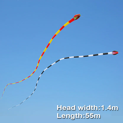 55m Snake Kite Big Single Line Soft Inflatable Kite with Bag