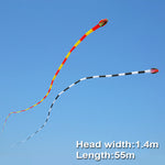 Load image into Gallery viewer, 55m Snake Kite Big Single Line Soft Inflatable Kite with Bag
