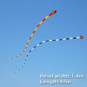 55m Snake Kite Big Single Line Soft Inflatable Kite with Bag