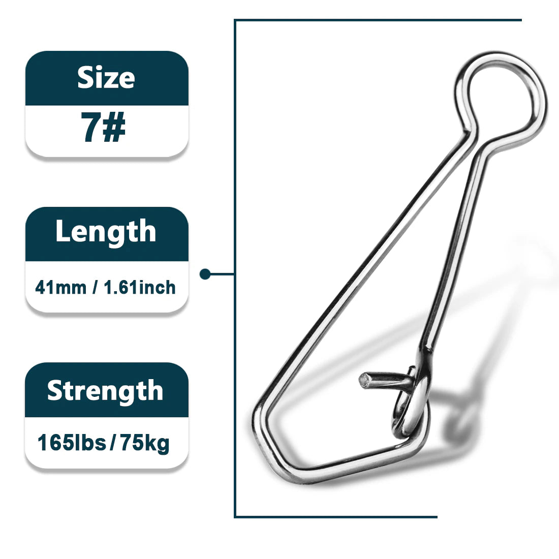 Fishing Snap 50~200Pcs Stainless Steel Saltwater Fishing Hook Lure Connector Tackle Fast Fishing Clip Lock Snap Weights Trolling