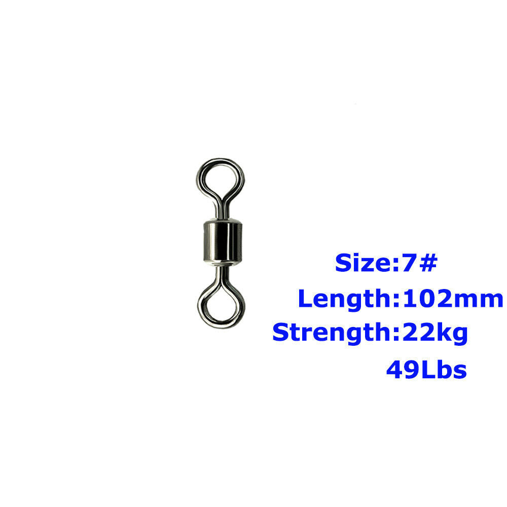 Fishing Barrel Bearing Rolling Swivel Solid Ring Connector