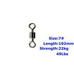 Load image into Gallery viewer, Fishing Barrel Bearing Rolling Swivel Solid Ring Connector
