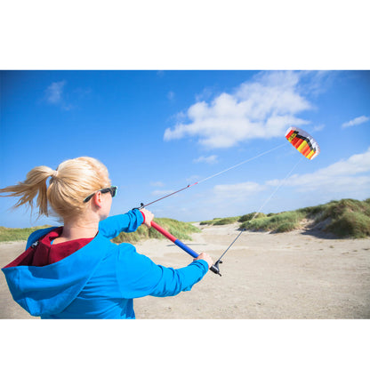 1.5sqm Power Traction Kites 2 x 20m x 220lb Flying Lines + Kite Wrist Strap + Bag