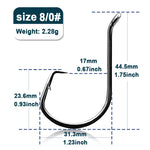 Load image into Gallery viewer, 9KM Circle Fishing Hooks 25~50Pcs Offset Carp Fishing Live Bait Barbed Hooks Catfish Bass Octopus Fishing Hooks Tackle Saltwater
