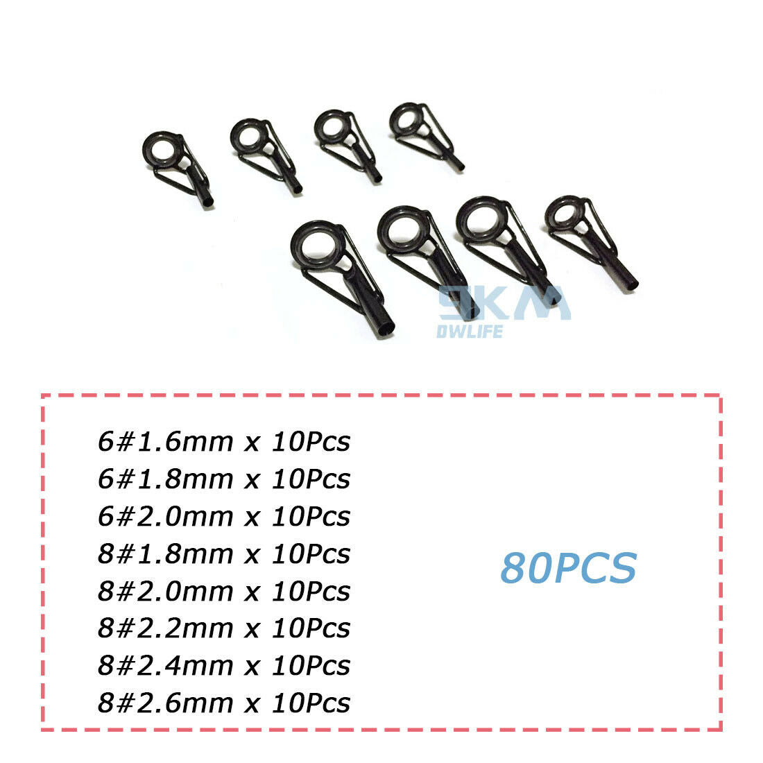 Stainless Steel Fishing Rod Guides Tips Top Casting