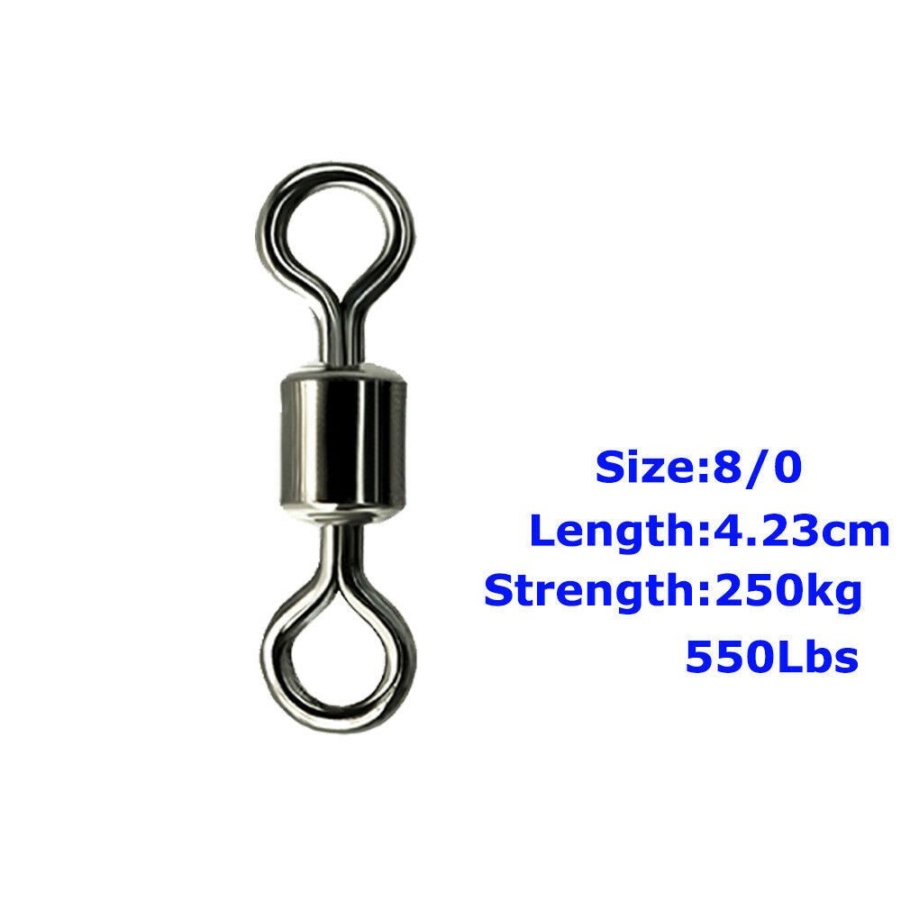 Fishing Barrel Bearing Rolling Swivel Solid Ring Connector