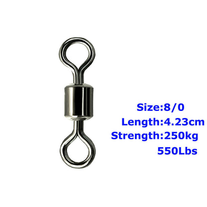 Fishing Barrel Bearing Rolling Swivel Solid Ring Connector