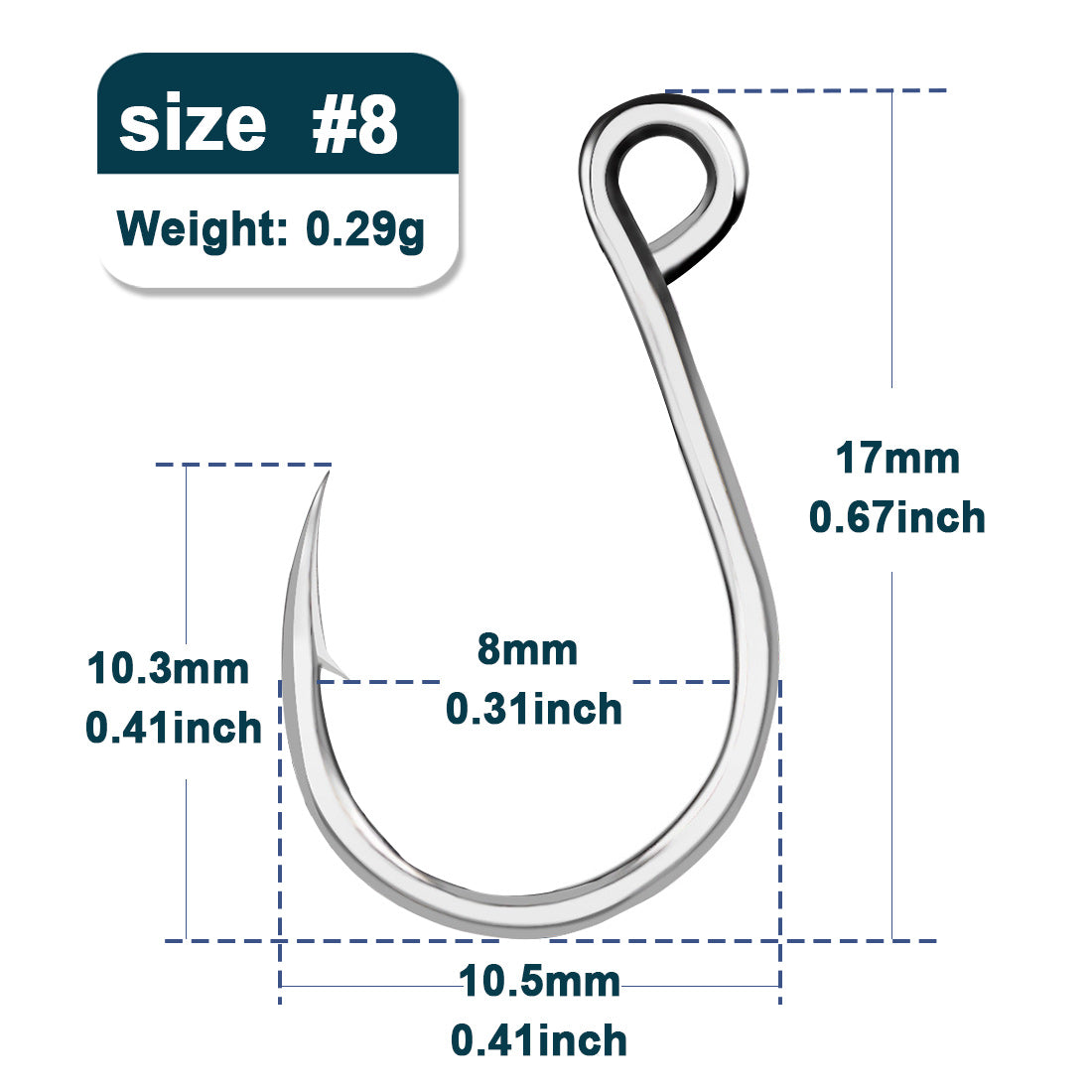 9KM Fishing Hooks 25Pcs Fishing Jigging Hook Carp Eye Worm Barbed Inline Hooks Saltwater High Carbon Steel Fishing Accessories