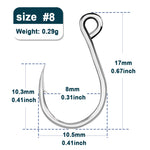 Load image into Gallery viewer, 9KM Fishing Hooks 25Pcs Fishing Jigging Hook Carp Eye Worm Barbed Inline Hooks Saltwater High Carbon Steel Fishing Accessories
