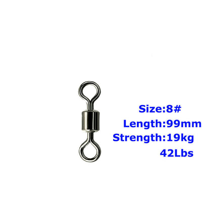 Fishing Barrel Bearing Rolling Swivel Solid Ring Connector