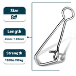 Lade das Bild in den Galerie-Viewer, Fishing Snap 50~200Pcs Stainless Steel Saltwater Fishing Hook Lure Connector Tackle Fast Fishing Clip Lock Snap Weights Trolling
