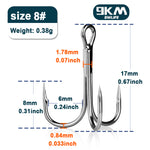 Lade das Bild in den Galerie-Viewer, Fishing Treble Hooks 25~50Pcs Brabed Sharp Triple Sea Fishing Hooks Hard Lures for Freshwater Saltwater Fishing Accessories
