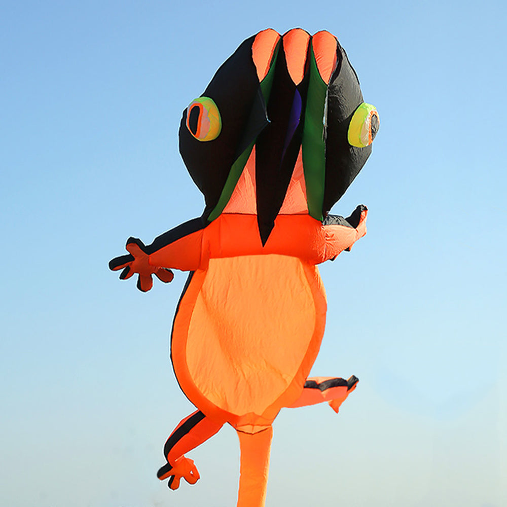 12m Giant Gecko Kite Single Line Soft Inflatable Kite 30D Ripstop Nylon with Bag