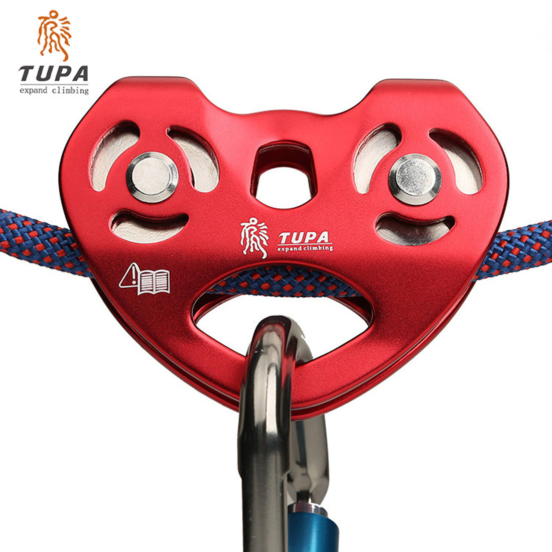 25KN Zip Line Cable Trolley Dual Pulley