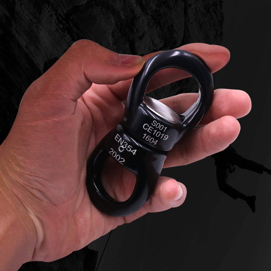 35KN Rock Climbing Rope Swivel Bearing Connector