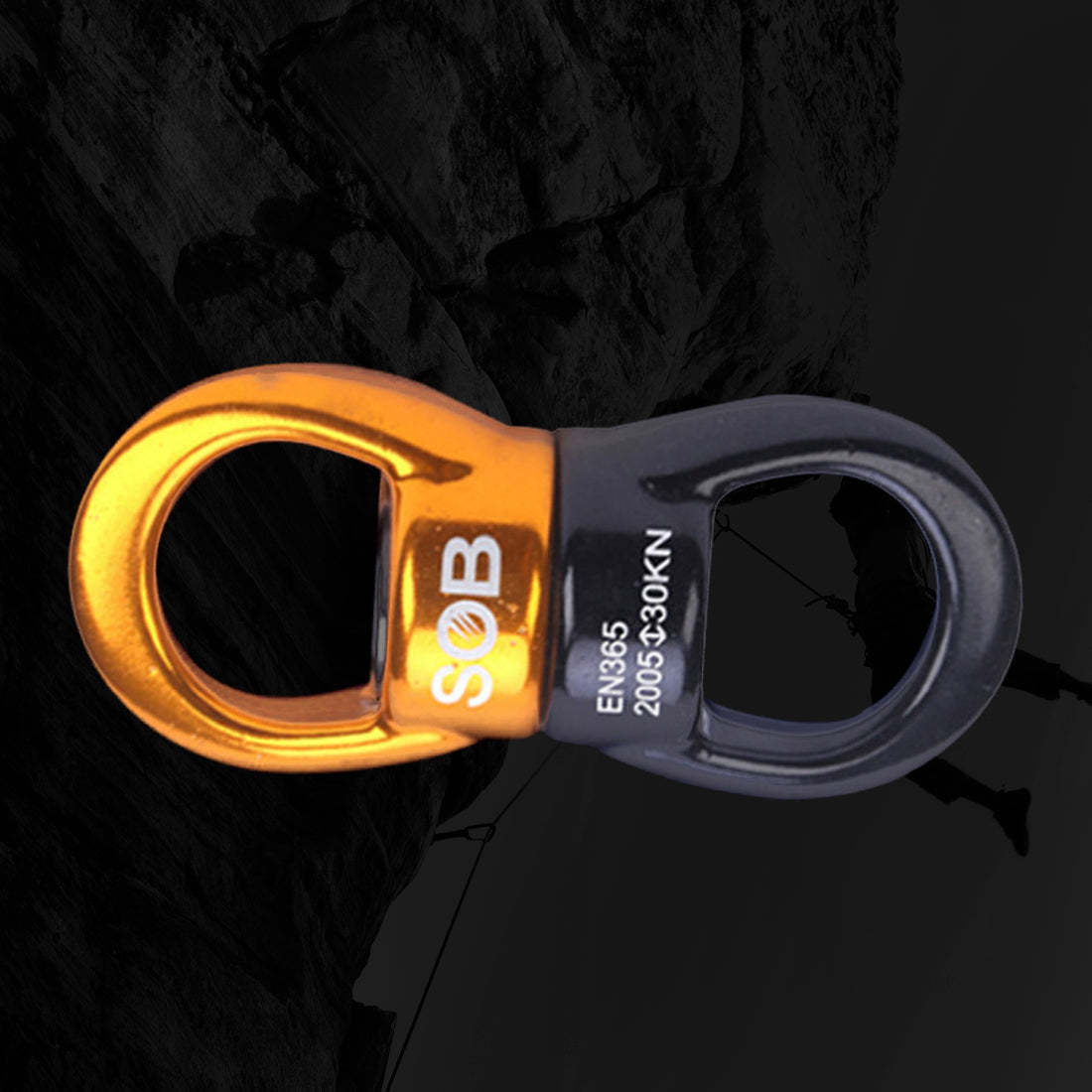 35KN Rock Climbing Rope Swivel Bearing Connector