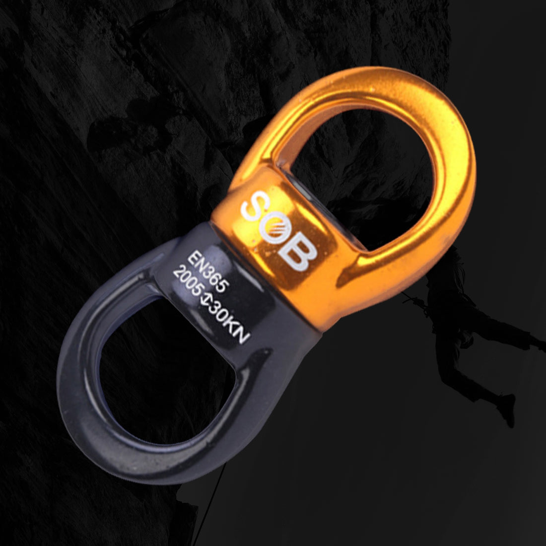 35KN Rock Climbing Rope Swivel Bearing Connector