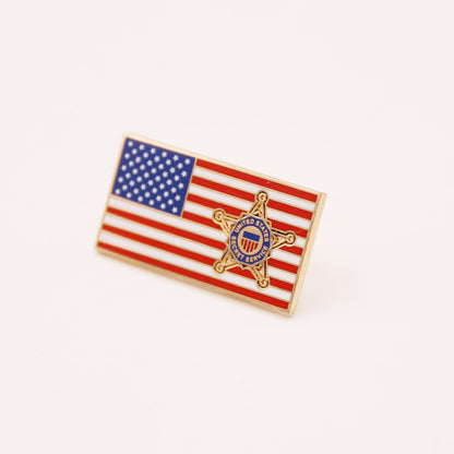 US MILITARY UNITED STATES FLAG METAL PIN BADGE